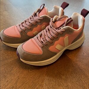 Pink and Biege Veja Sneakers